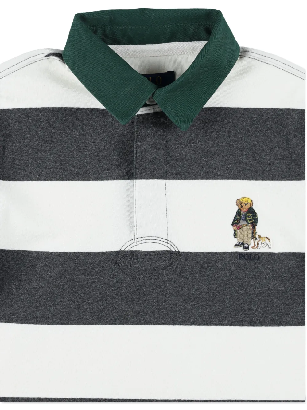 POLO RALPH LAUREN KIDS Gestreept poloshirt Zwart