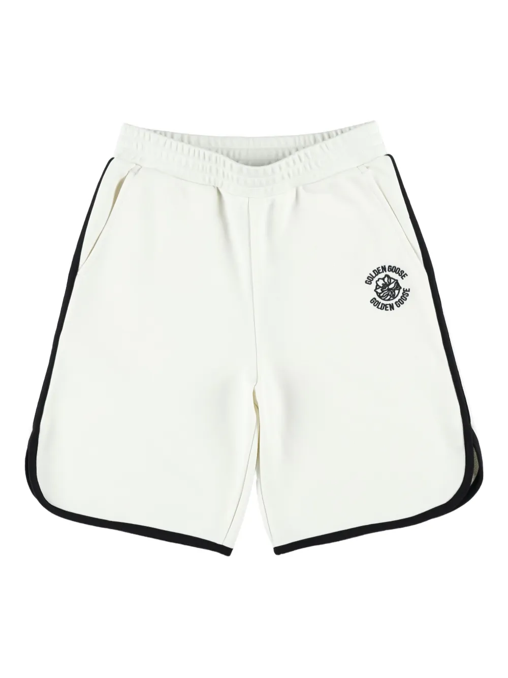 Golden Goose Kids Fleece shorts met geborduurd logo Wit