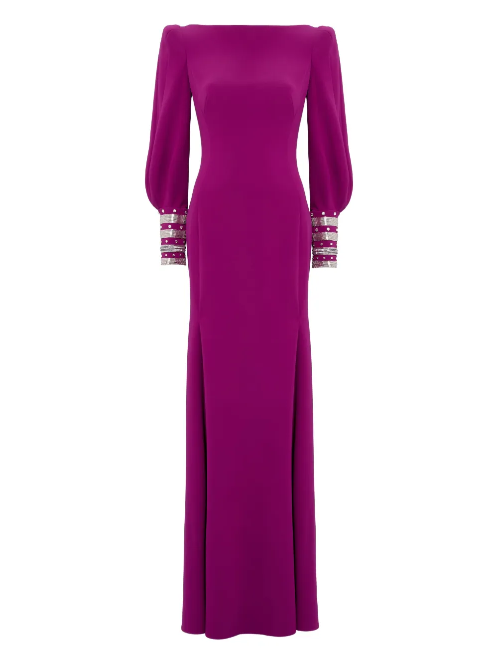 Jenny Packham embellished-cuff maxi dress | Pink | Image 1