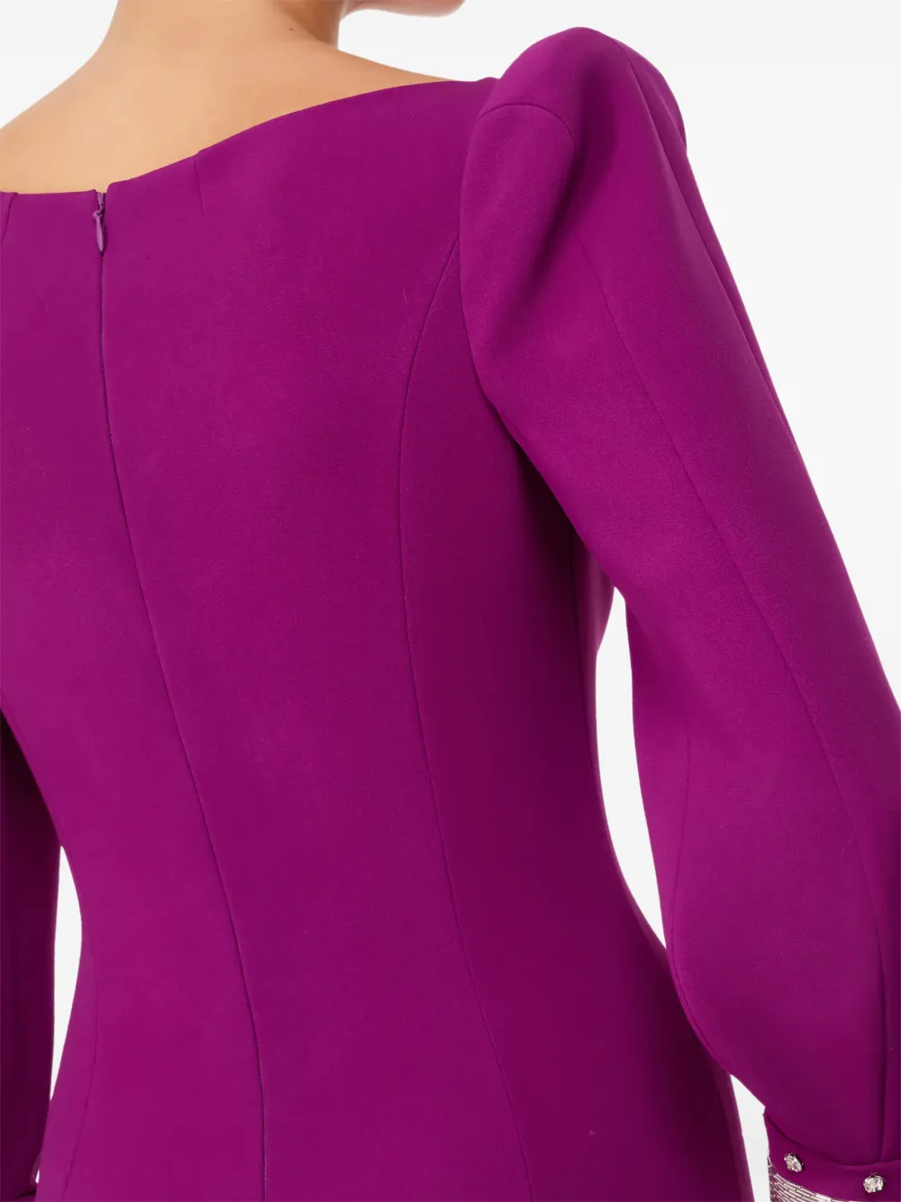 Jenny Packham Maxi-jurk met verfraaide cuffs Roze