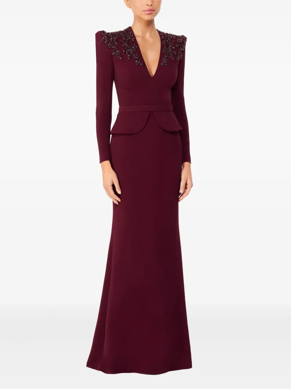 Jenny Packham Maxi-jurk verfraaid met pailletten - Rood