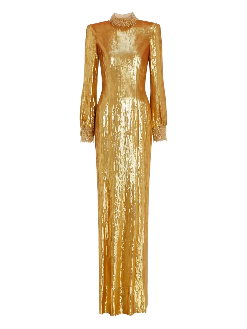 Jenny Packham Opium sequin high-neck maxi dress - Blu