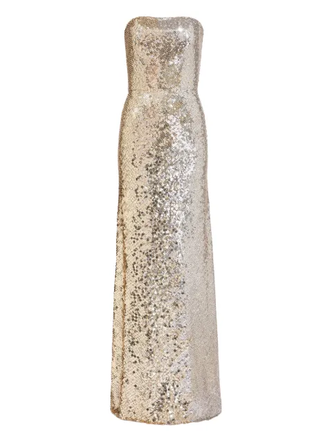 Jenny Packham sequin-embellishment strapless maxi dress