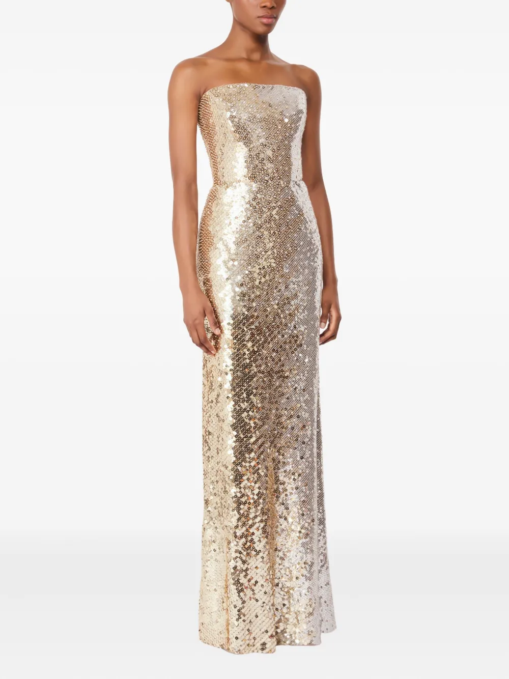 Jenny Packham Mouwloze maxi-jurk verfraaid met pailletten - Beige