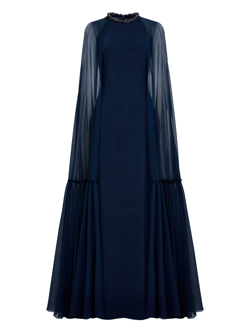 Jenny Packham cape-design maxi dress | Blue | Image 1