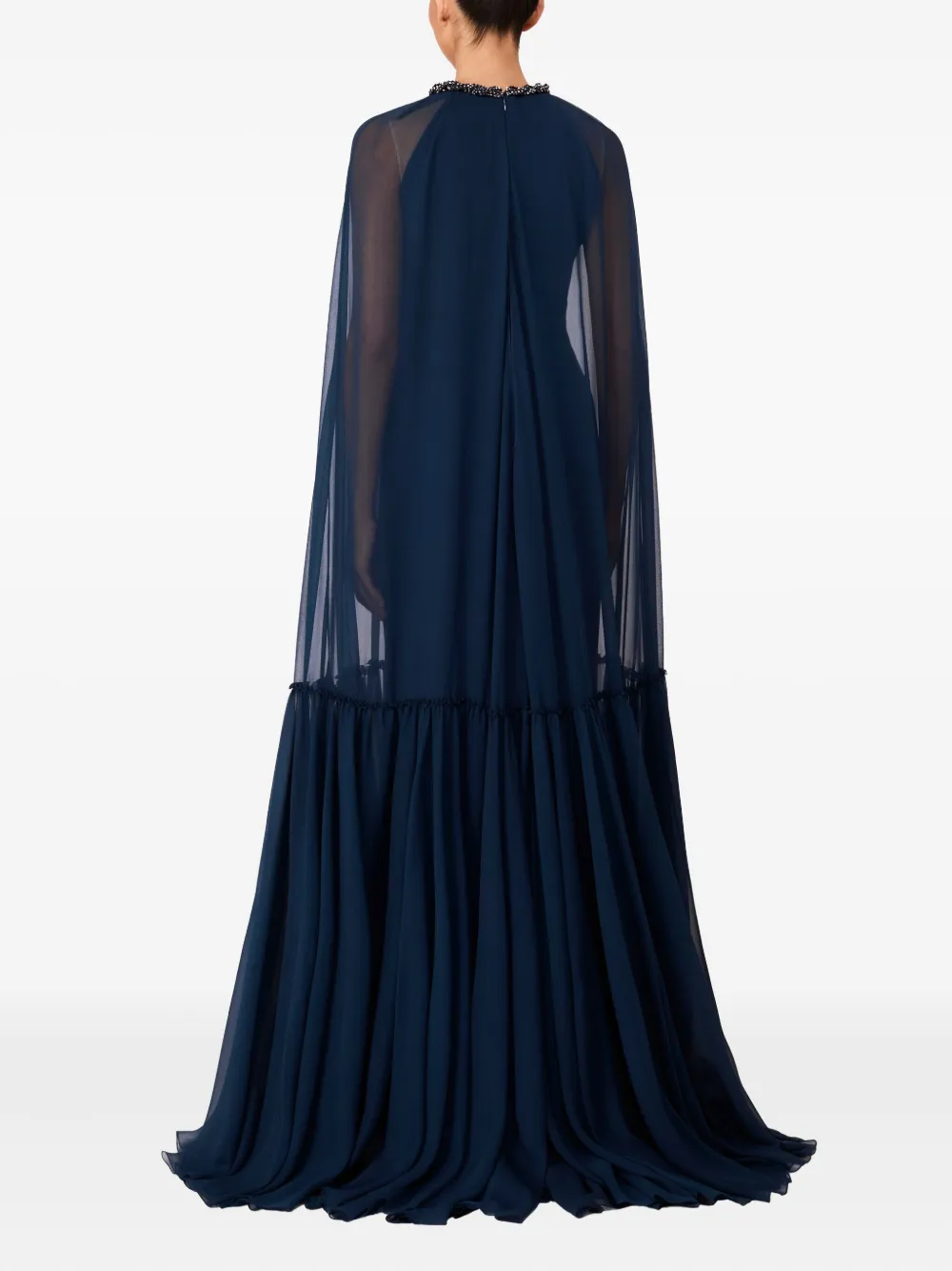 Jenny Packham Mini-jurk met cape Blauw