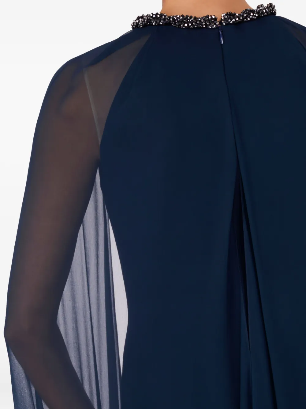 Jenny Packham Mini-jurk met cape Blauw