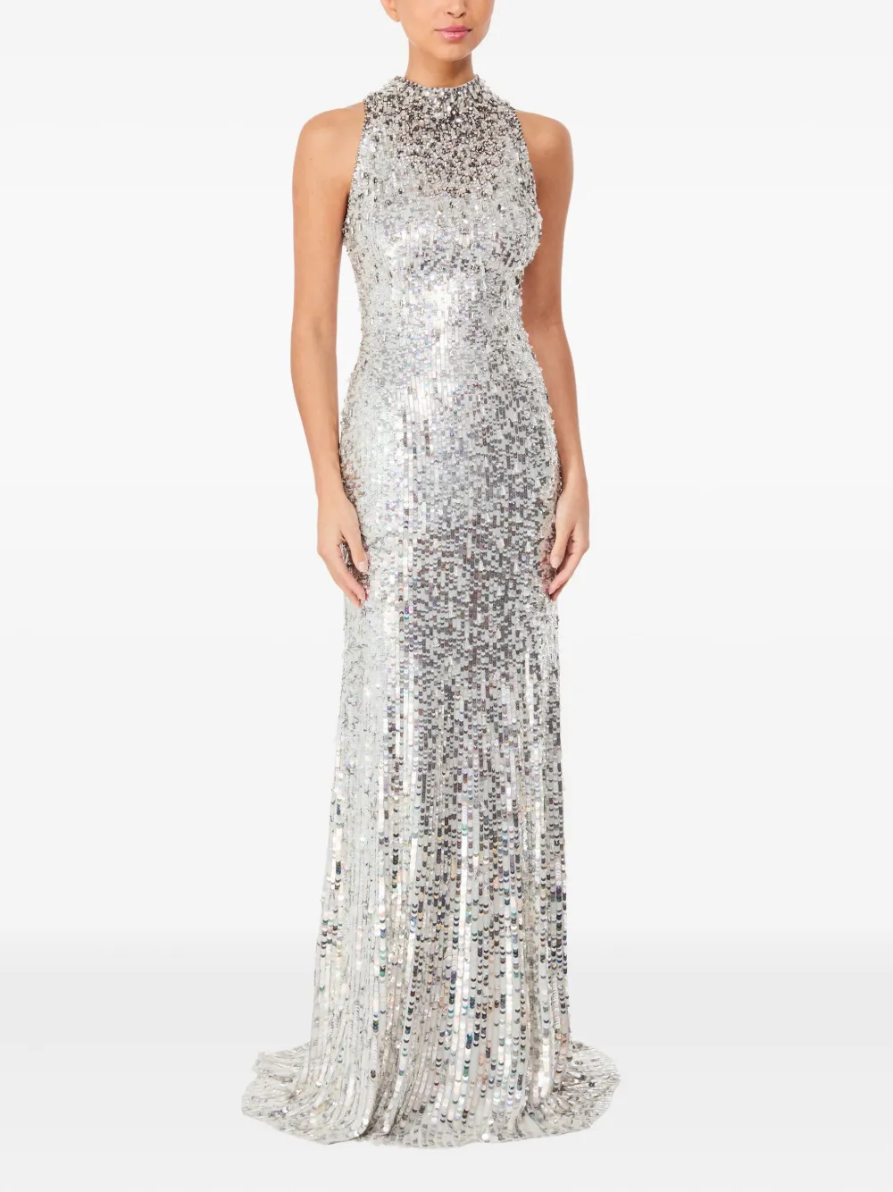 Jenny Packham Maxi-jurk verfraaid met pailletten - Grijs