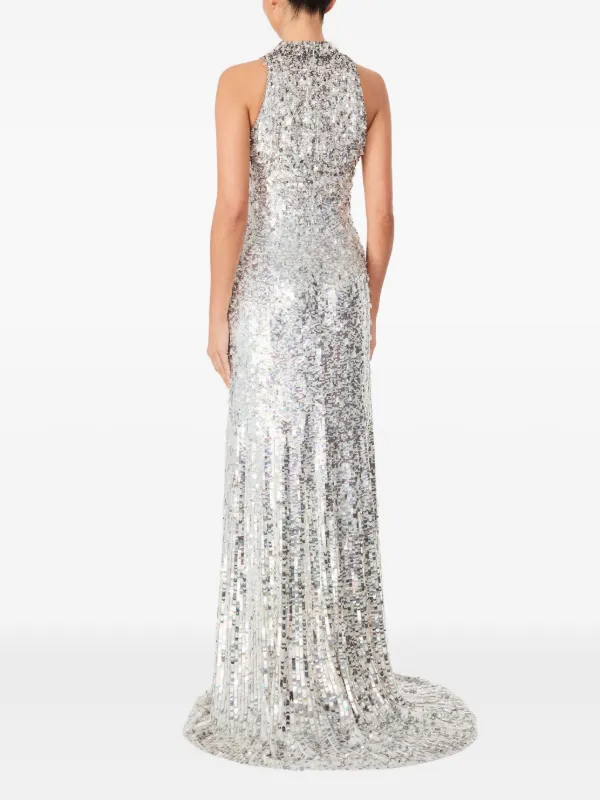 Jenny Packham sequin-embellishment Maxi Dress | Grey