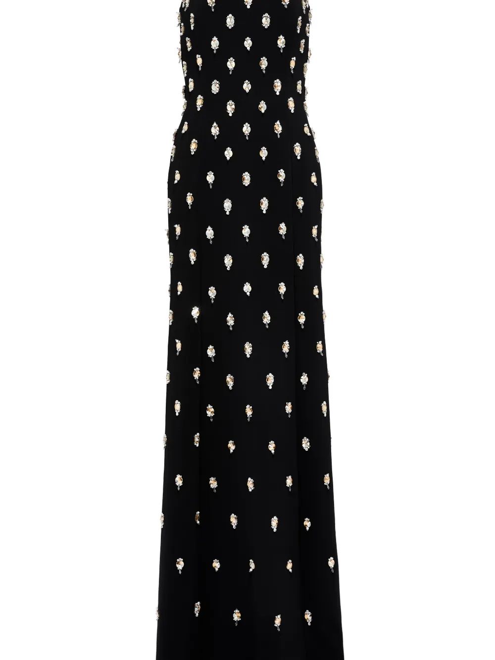 Jenny Packham Verfraaide strapless maxi-jurk Zwart