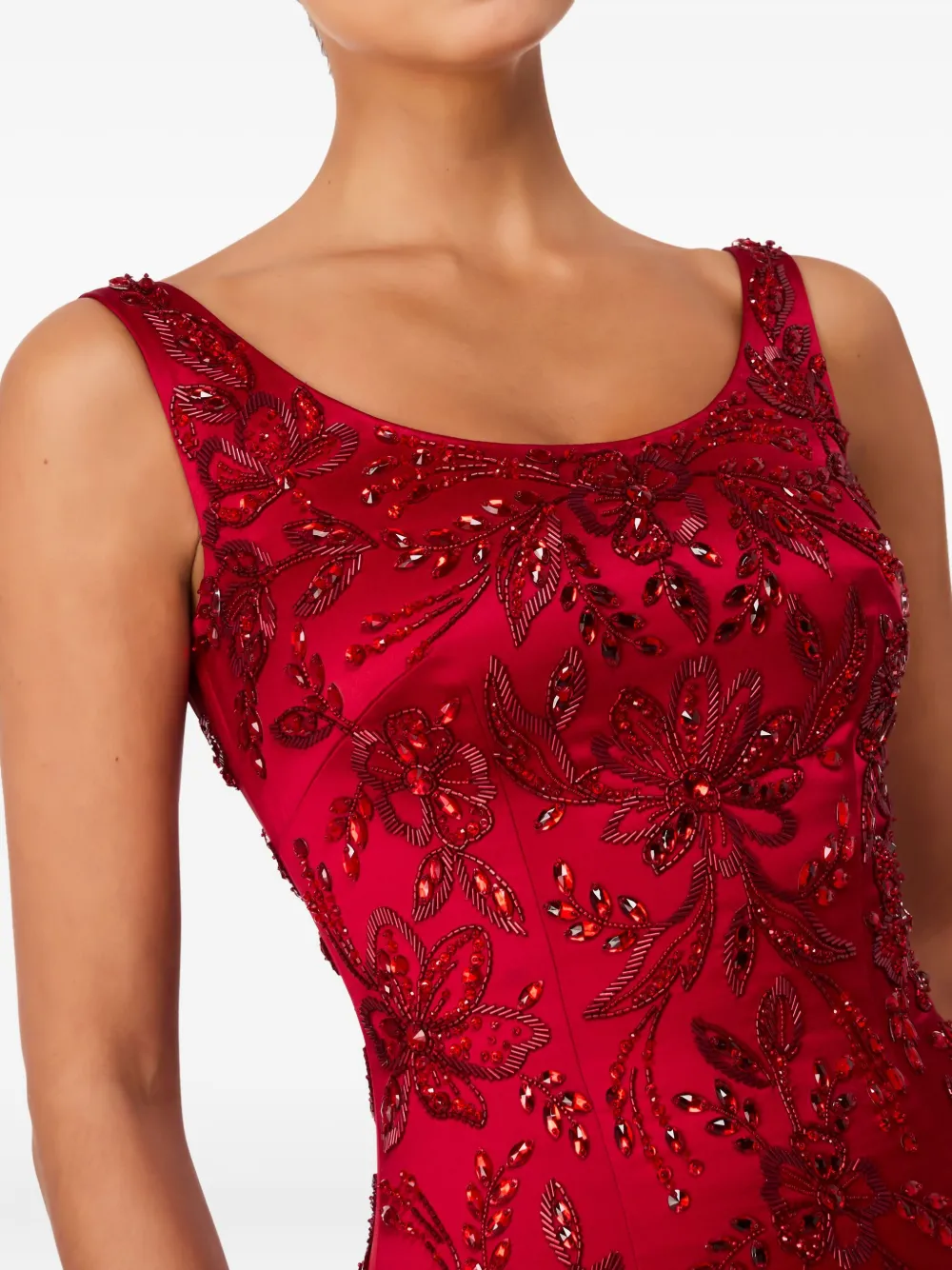 Jenny Packham Maxi-jurk verfraaid met kralen Rood