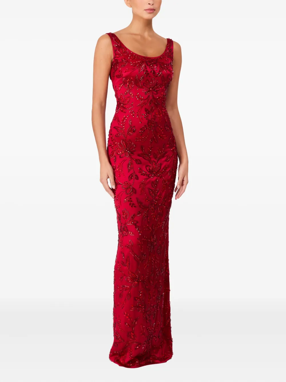 Jenny Packham Maxi-jurk verfraaid met kralen - Rood