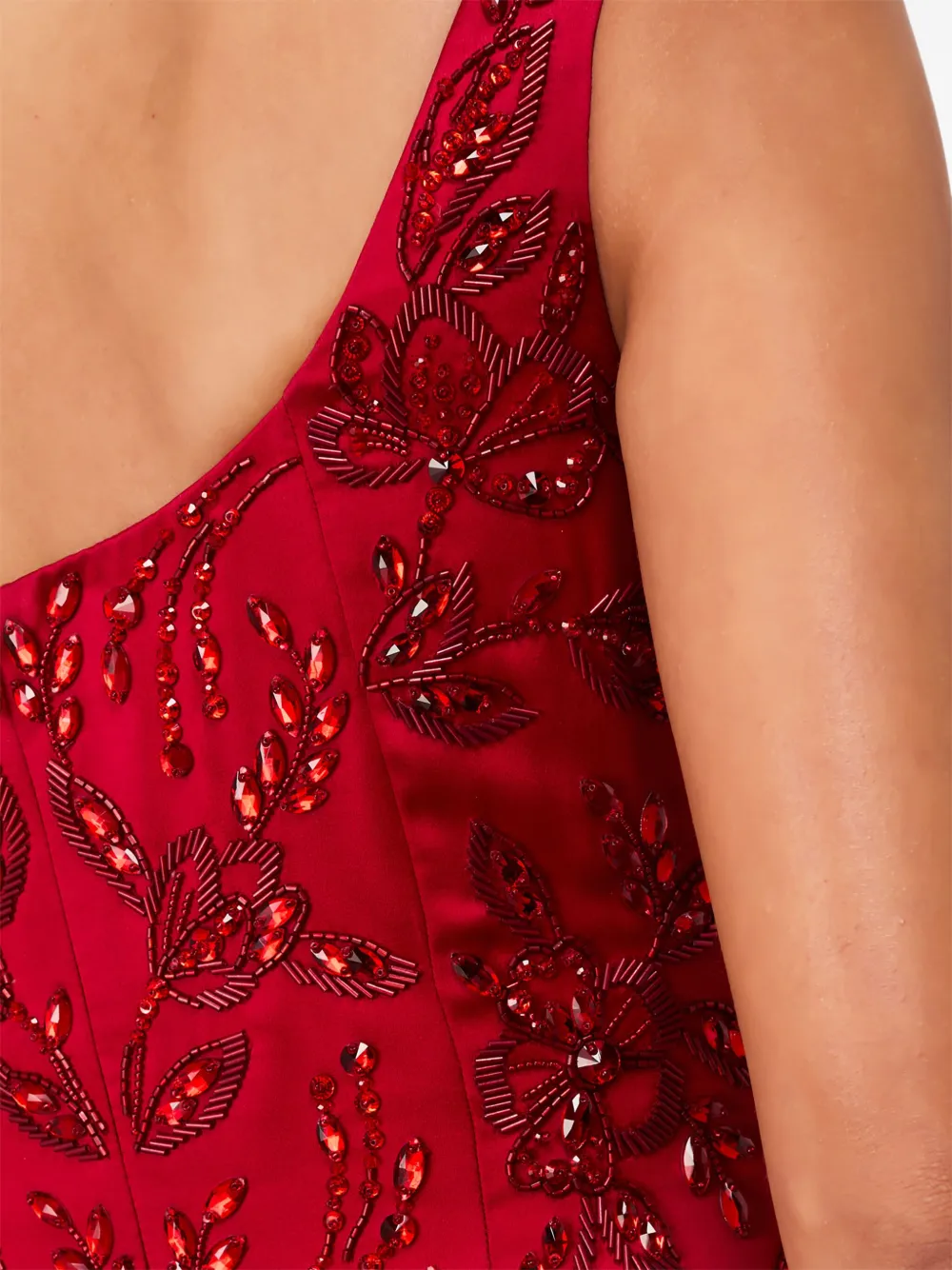 Jenny Packham Maxi-jurk verfraaid met kralen Rood