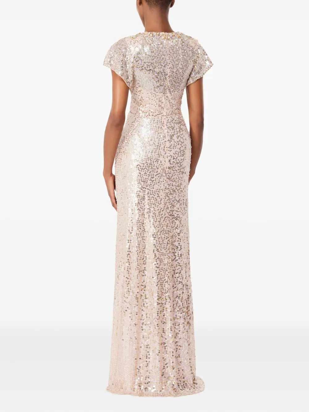 Jenny Packham Maxi-jurk verfraaid met pailletten Roze