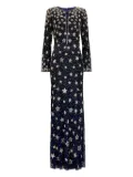 Jenny Packham star-embellished maxi dress - Blue