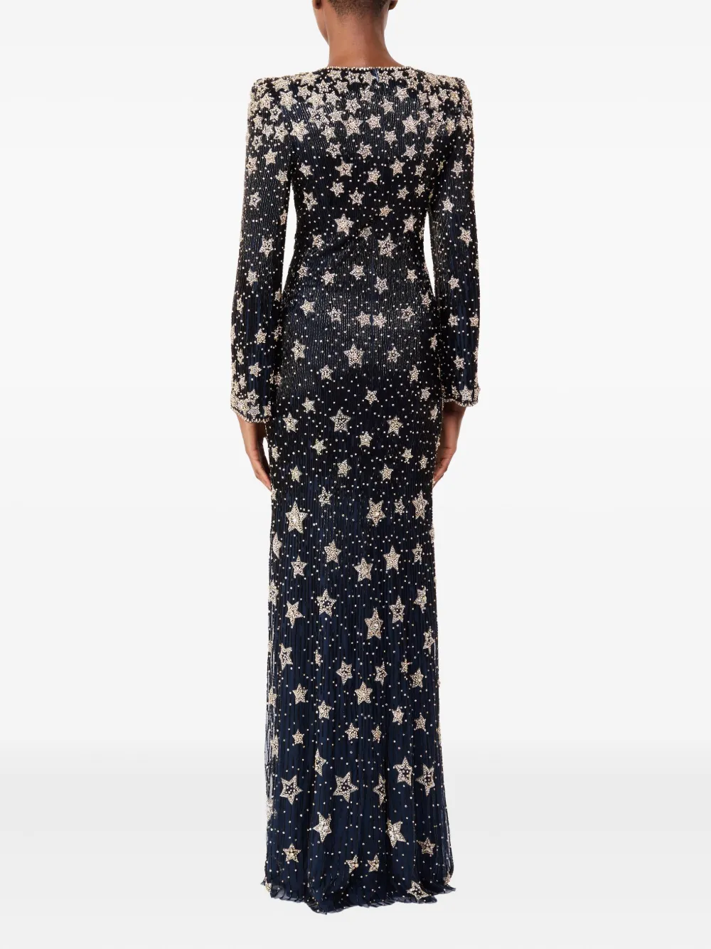 Jenny Packham Maxi-jurk verfraaid met sterren Blauw
