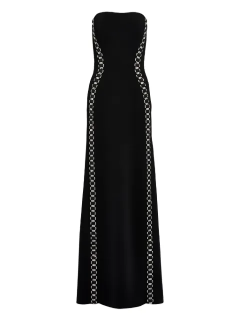 Jenny Packham crystal-embellished strapless maxi dress