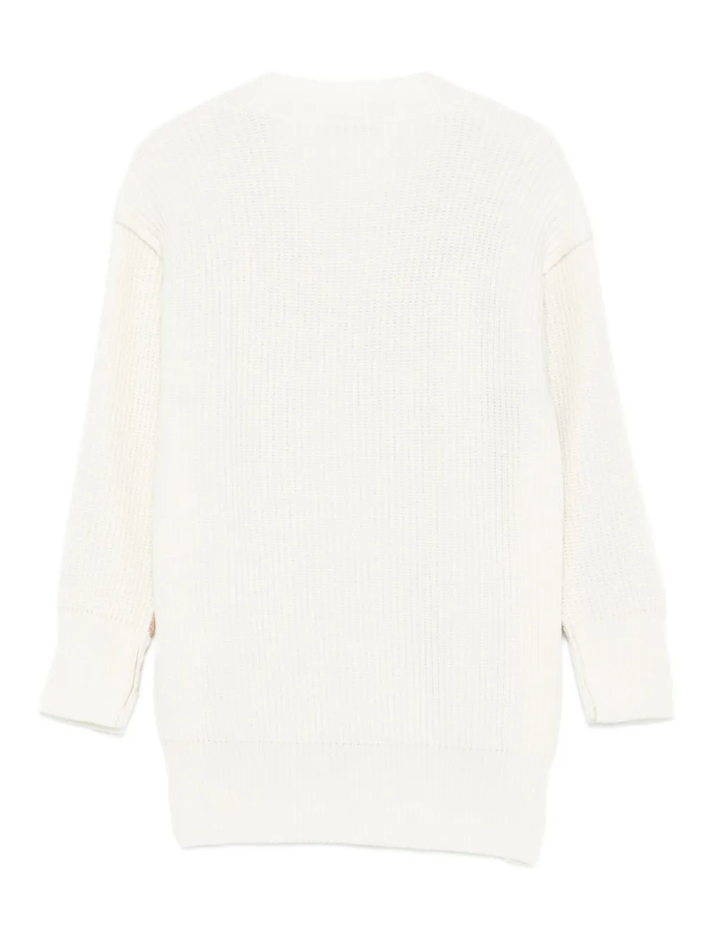 MSGM Kids Tweekleurig vest met geborduurd logo Beige