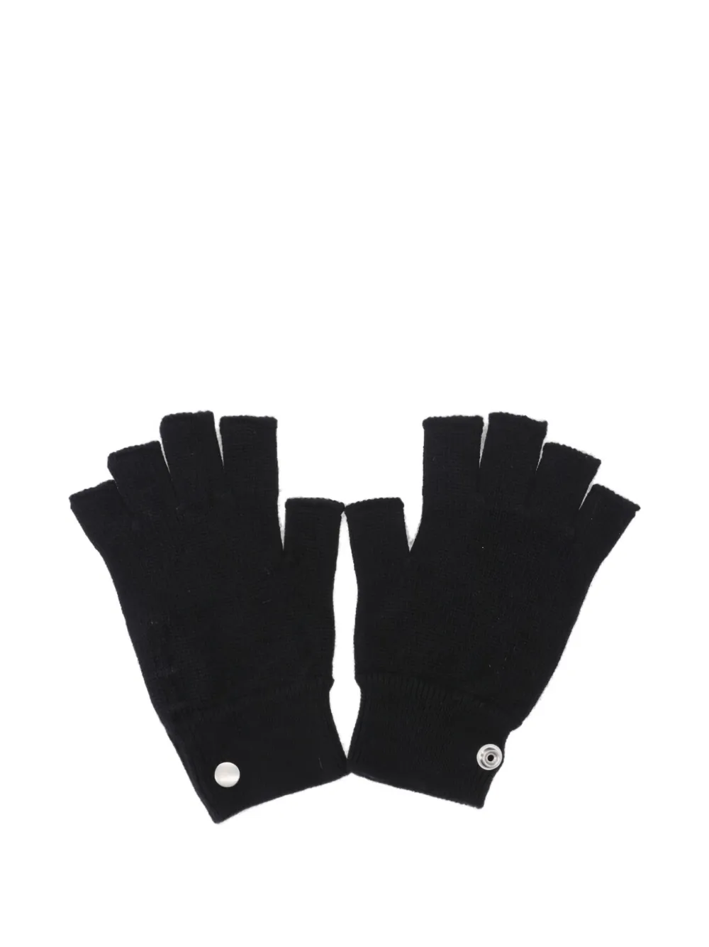 Rick Owens Fingerless Cashmere Gloves In Black