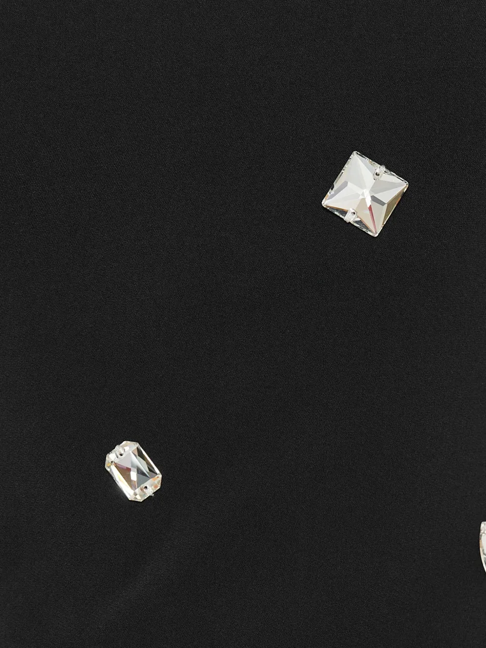 David Koma one-shoulder crystal-embellished dress - Zwart
