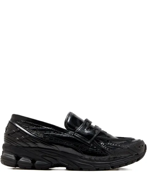 New Balance crocodile-effect slip-on sneakers