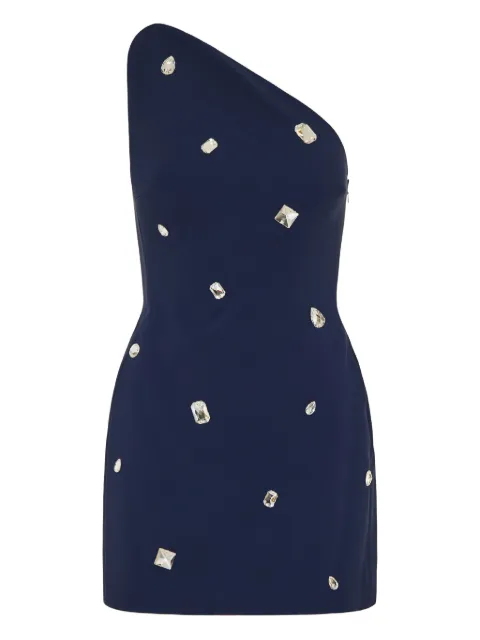 David Koma one-shoulder crystal-embellished dress
