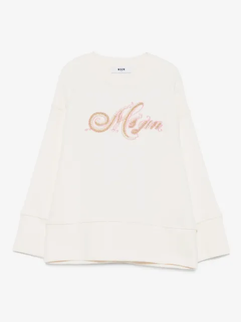 MSGM Kids pearl-embellished sweatshirt