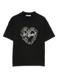 MSGM Kids heart-logo T-shirt - Black