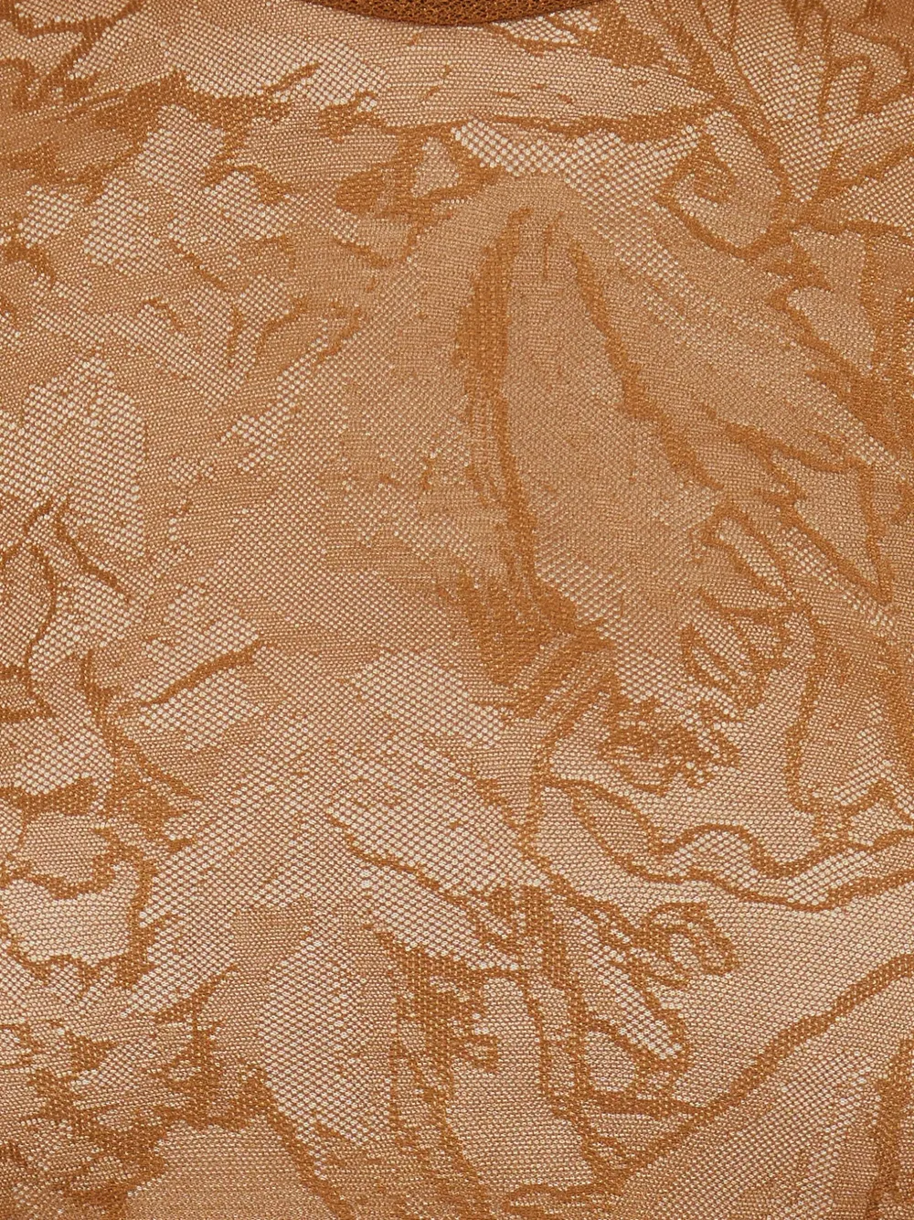 David Koma Body met bloemenkant Bruin