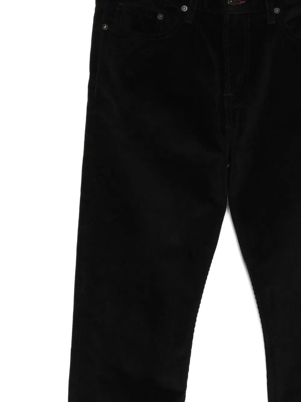 PS Paul Smith Ribfluwelen broek met toelopende pijpen Zwart