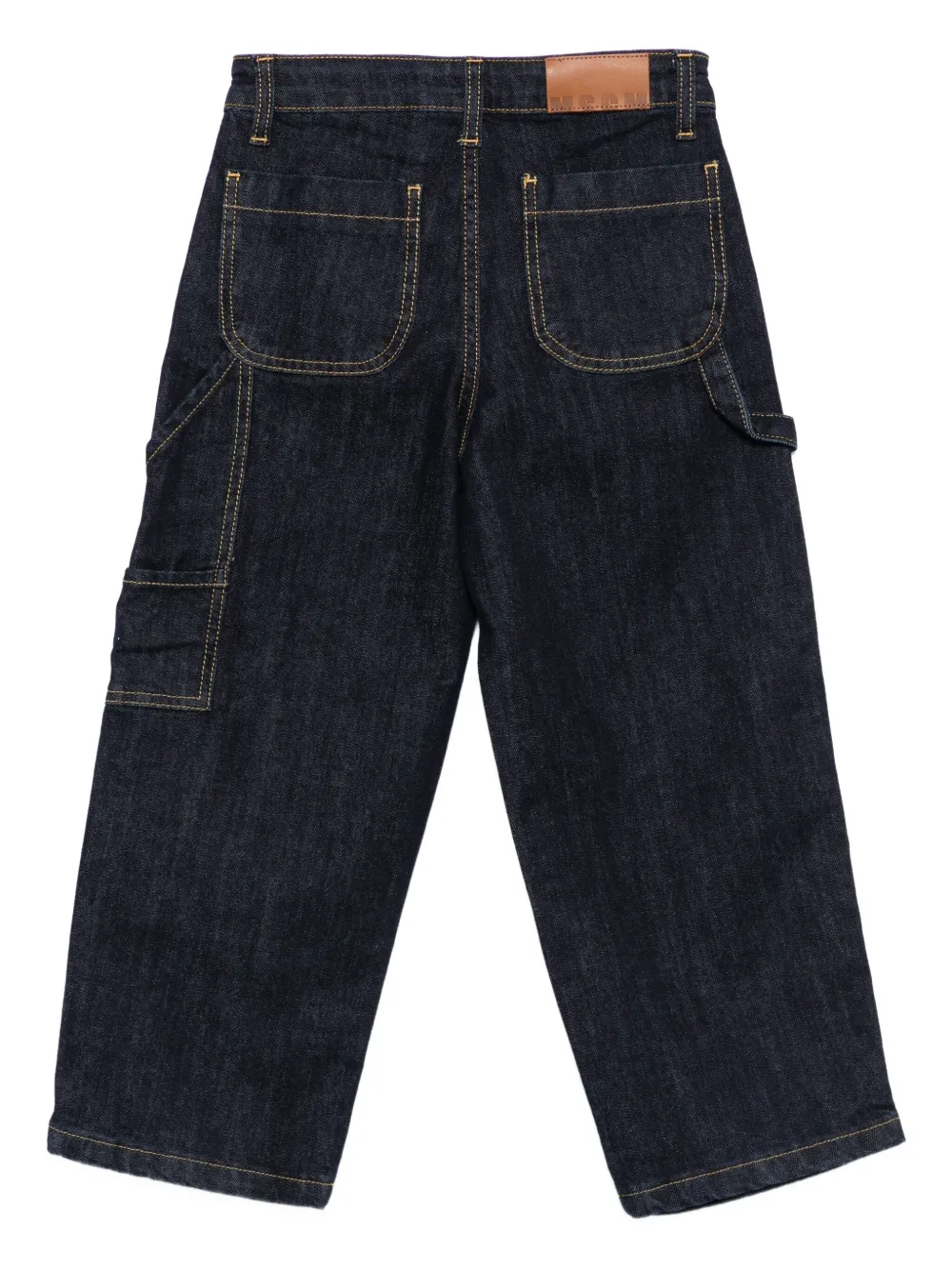 MSGM Kids Jeans met logopatch Blauw