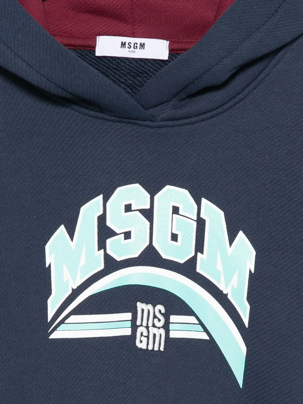 MSGM Kids Hoodie met colourblocking Blauw