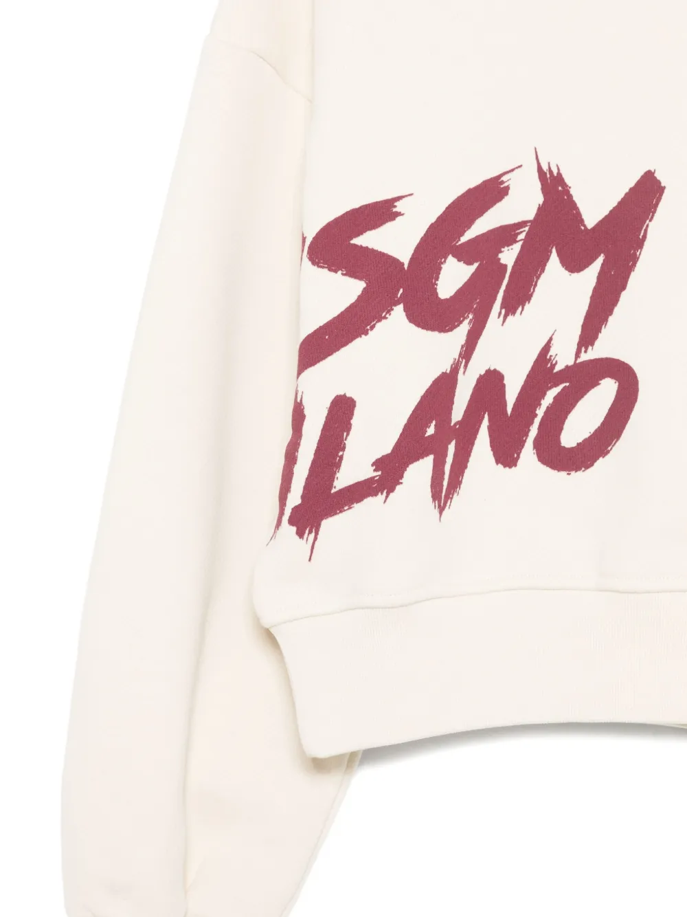 MSGM Kids Sweater met logoprint Beige