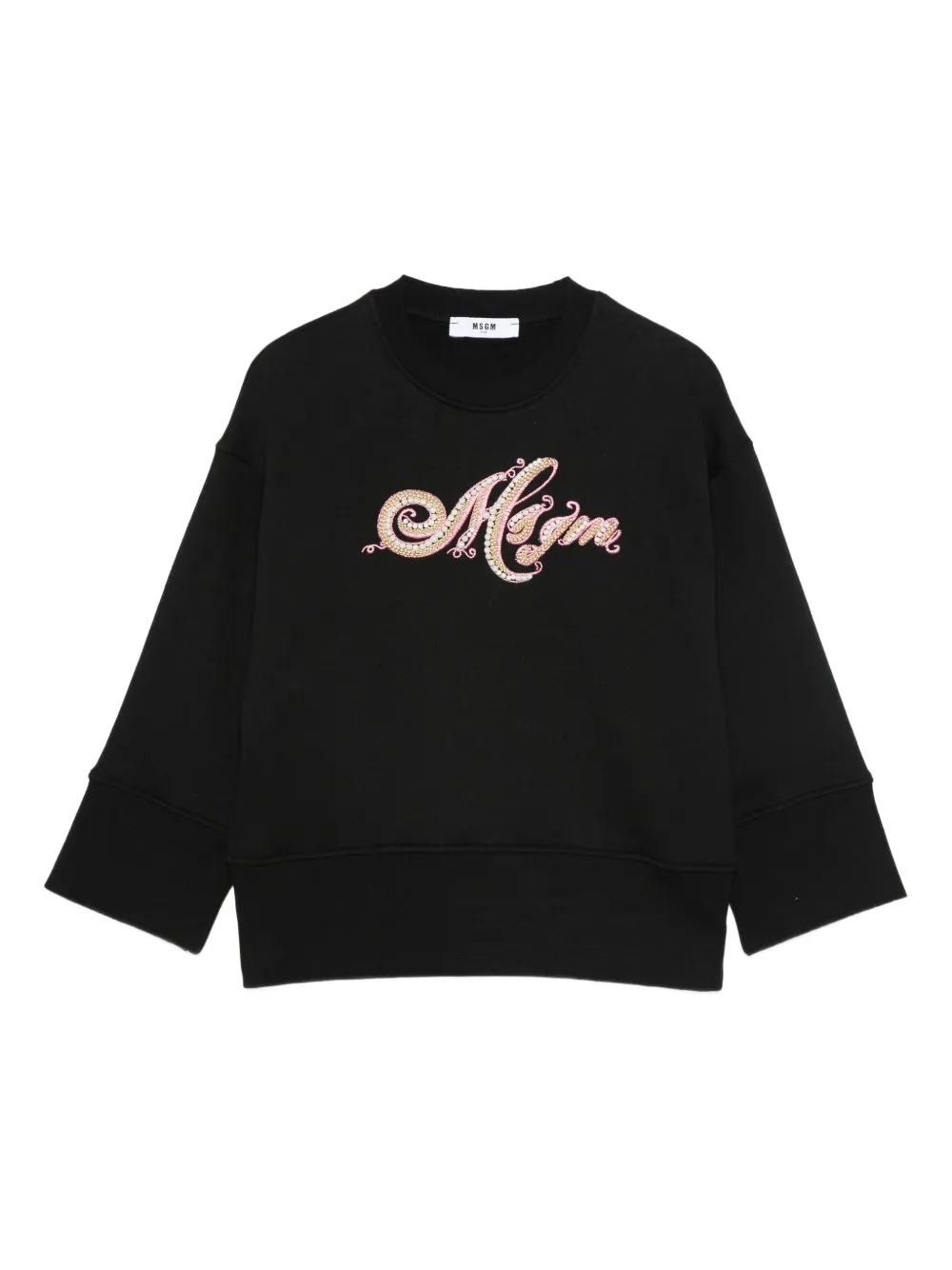 MSGM Kids Sweater verfraaid met kralen Zwart
