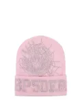 SP5DER rhinestone-embellished beanie - Pink