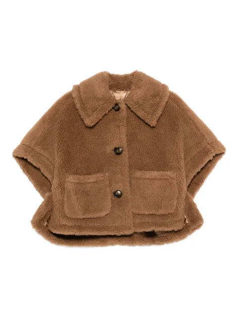 Max Mara patch-pocket cape