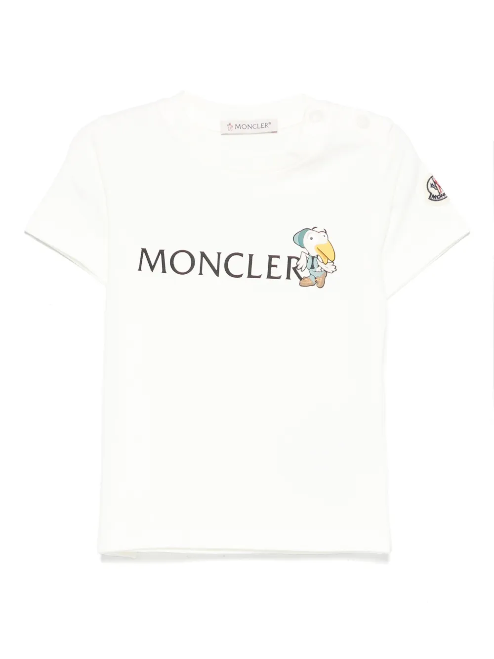 Moncler Enfant logo-print short-sleeved T-shirt 034 WHITE