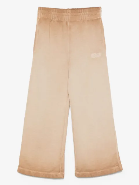 MSGM Kids logo-embroidered trousers