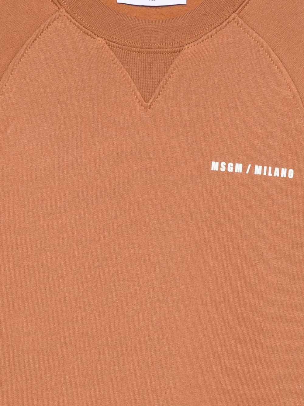 MSGM Kids Sweater met logoprint en raglan mouwen Bruin