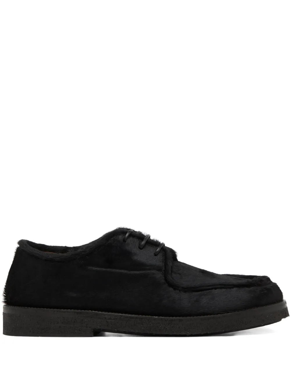 Marsèll Moccar calf hair Derby shoes | Black | Image 1