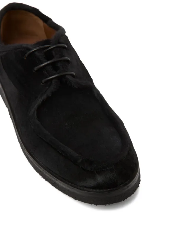 Marsèll Moccar Calf Hair Derby Shoes | Black | FARFETCH