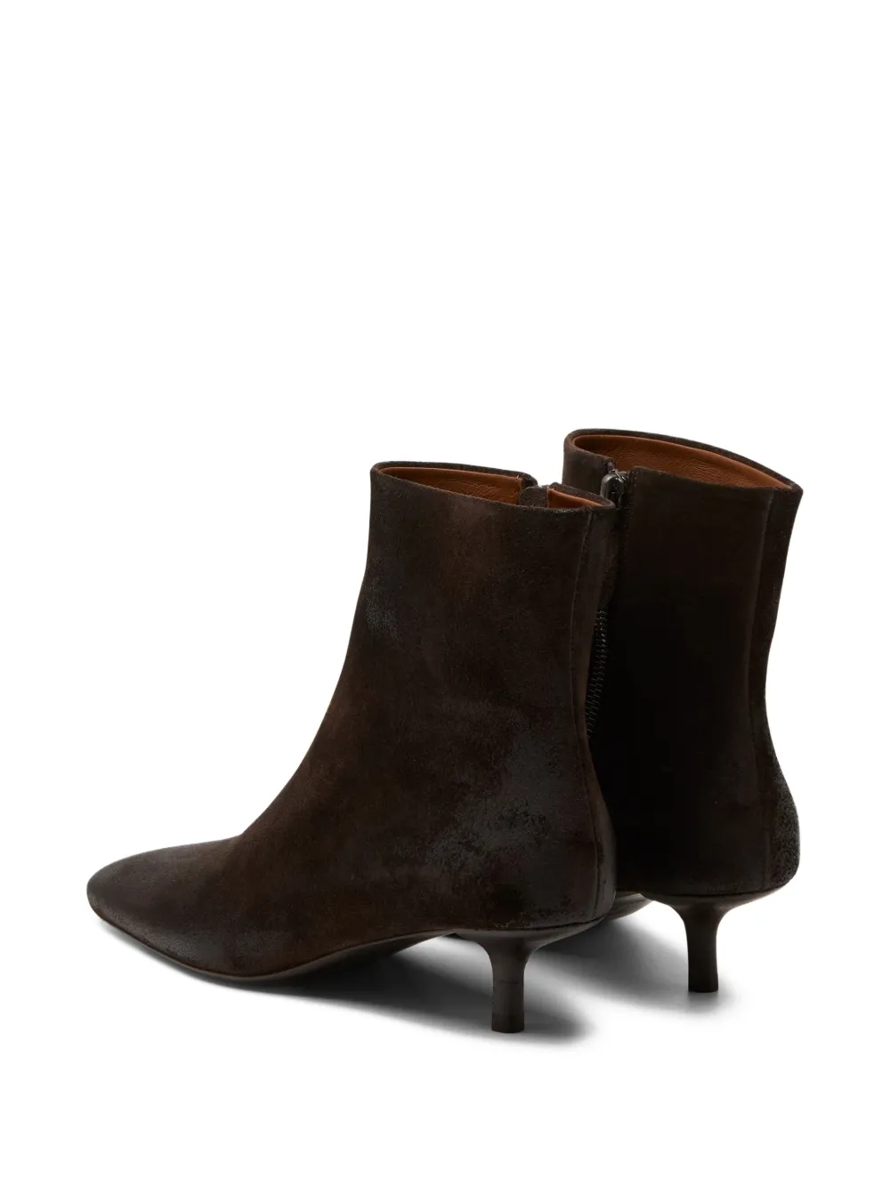 Marsèll Spazzola kitten-heel square-toe boots Brown