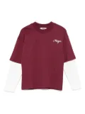 MSGM Kids logo-embroidered T-shirt