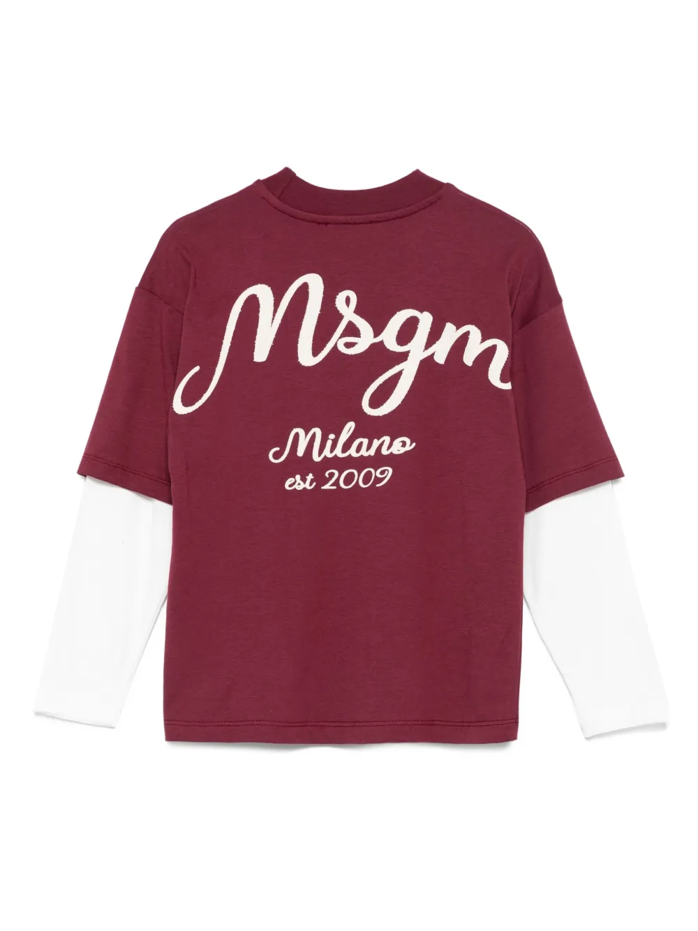 MSGM Kids T-shirt met geborduurd logo Rood
