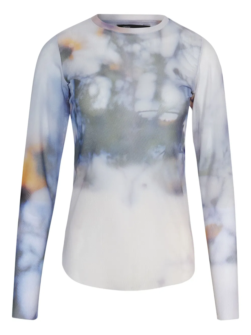 Uma | Raquel Blay Abstract-print Long-sleeve Top In Blue