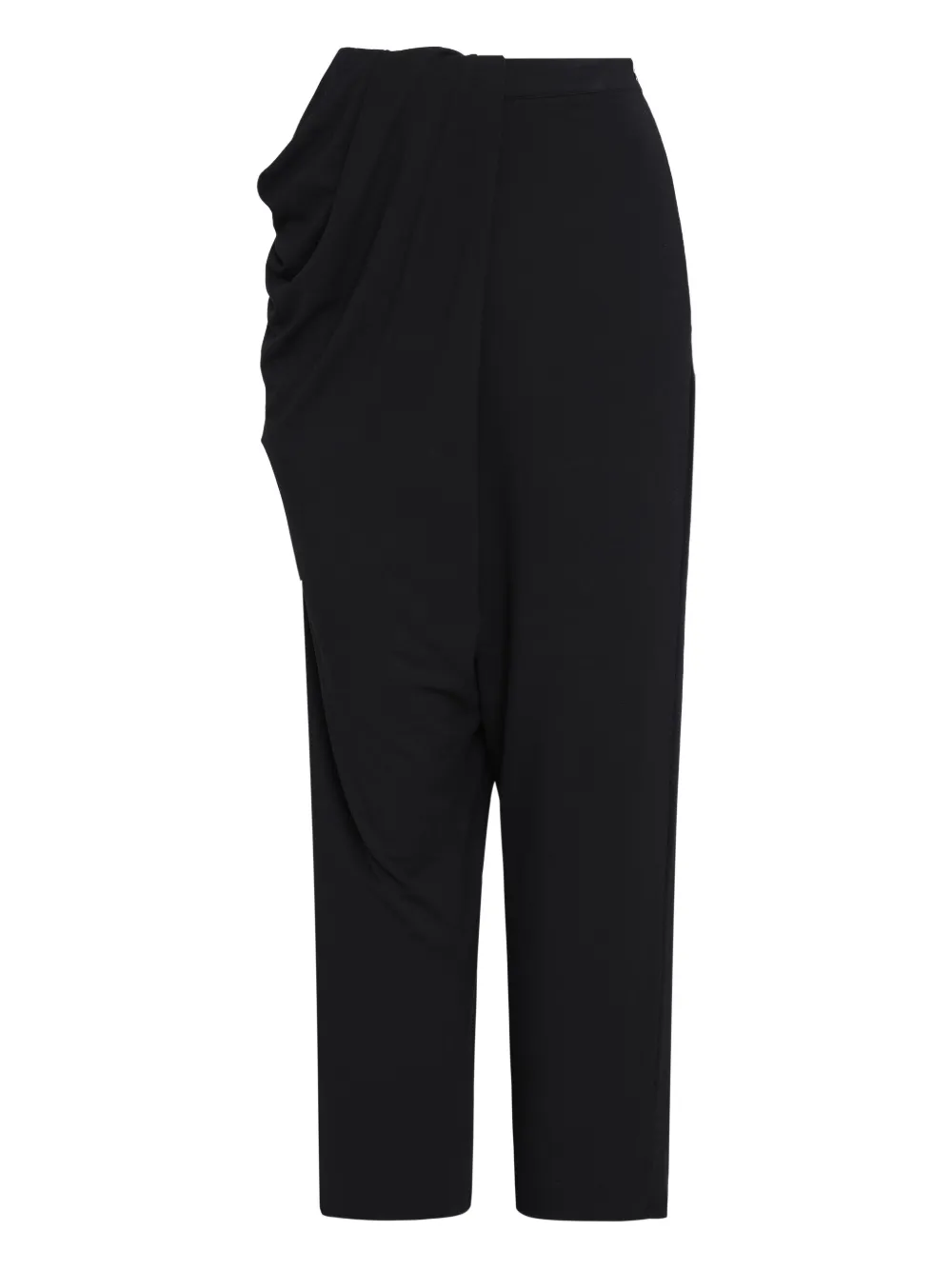 Uma | Raquel Blay Draped Drop-crotch Design Trousers In Black