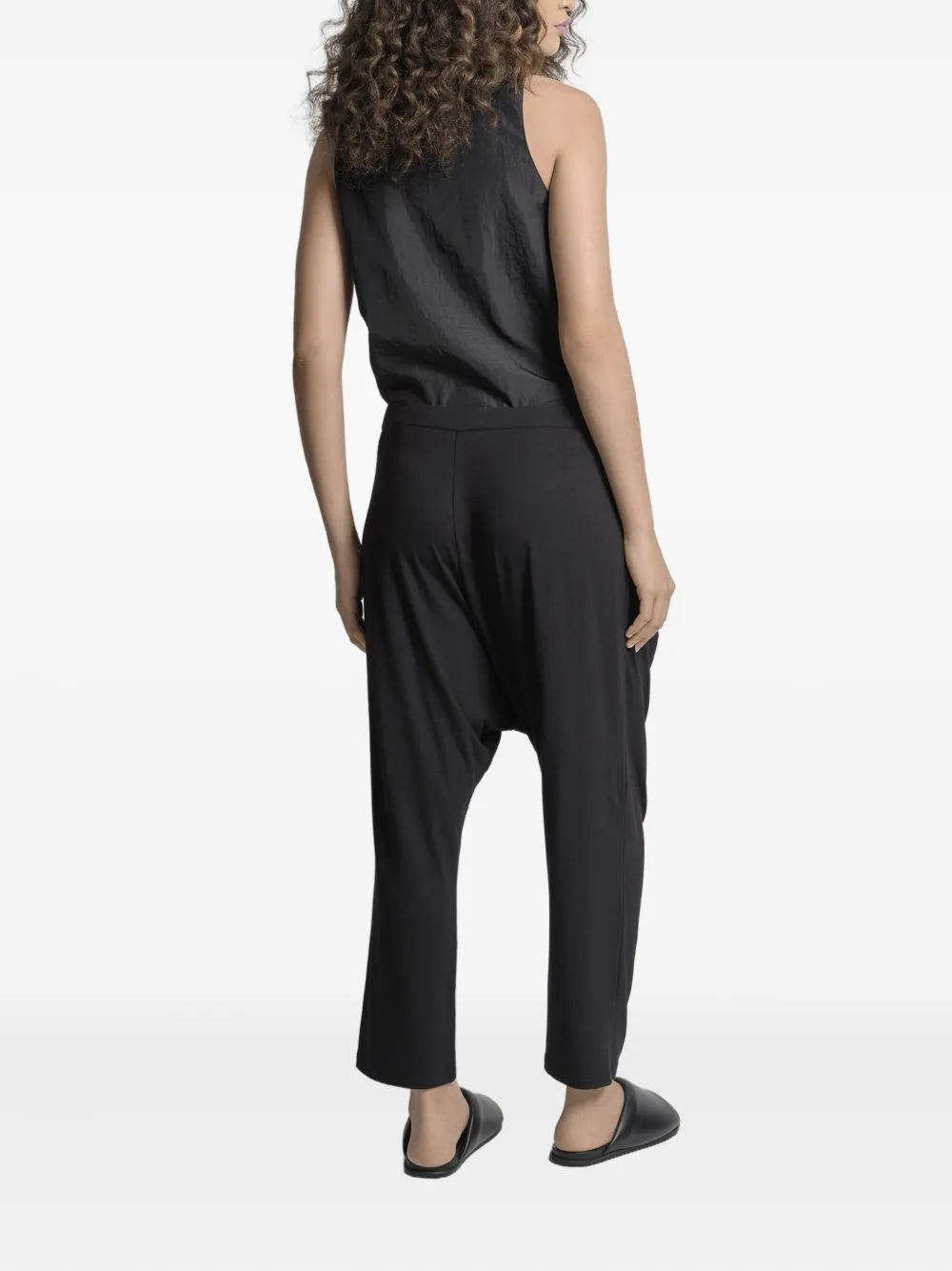 Uma | Raquel Blay Draped Drop-crotch Design Trousers In Black