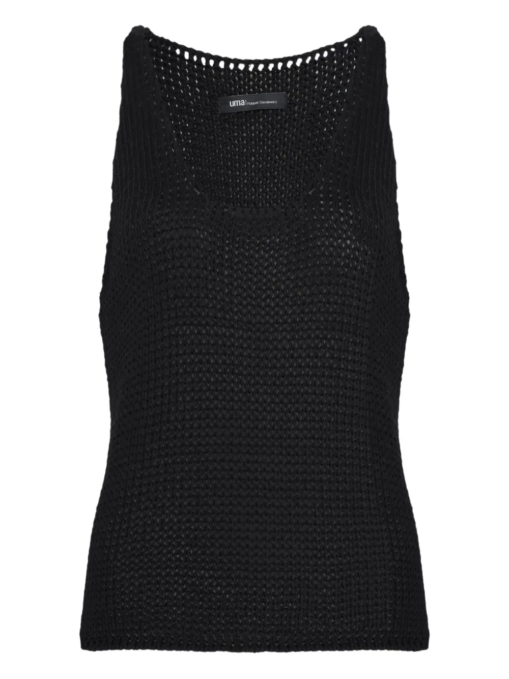 Uma | Raquel Blay Open-knit Top In Black