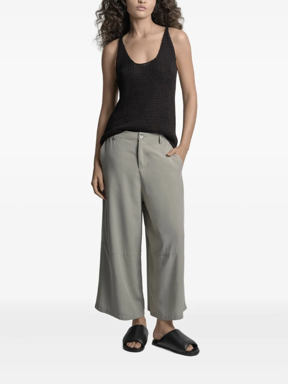 Uma | Raquel Blay Open-knit Top In Black