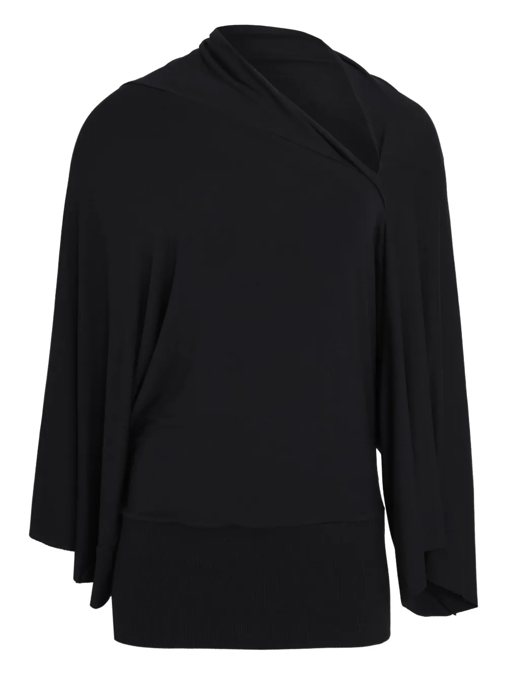 Uma | Raquel Blay draped cowl-neck top | Black | Image 1
